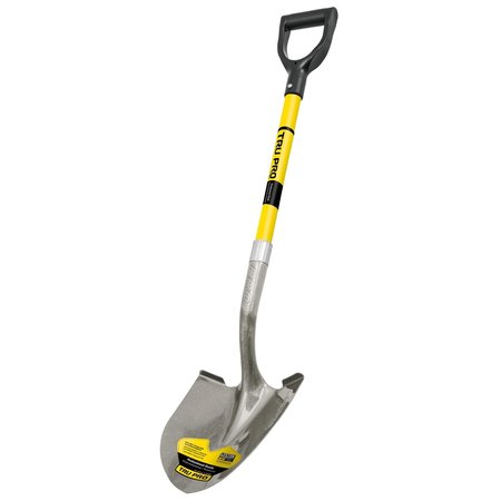 TRUPER Tru-Pro 41 in Steel Round Digging Shovel Fiberglass Handle PRY-F